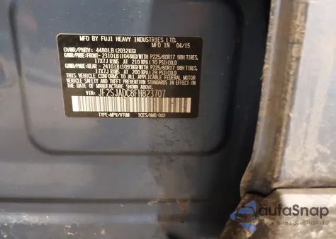 2015 Subaru Forester 2.5I Premium z USA, uszkodzony, nr VIN JF2SJADC8FH823707